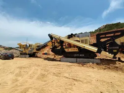 Linha de produção de agregados de granito