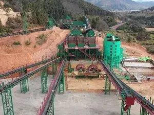 Planta de produção de agregados de granito em Shaoguan, China (700 toneladas por hora)
