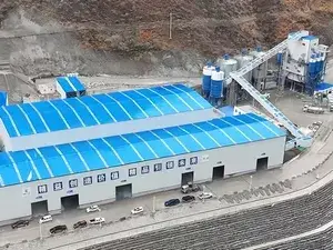 Projeto de fornecimento de agregados para a usina hidrelétrica do túnel de desvio de Mengdigou no rio Yalong (Segunda Empresa de Engenharia do Grupo Gezhouba)