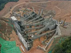 Planta de agregados em Fangchenggang, Guangxi, China (5 milhões de toneladas por ano)