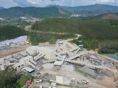Projeto de planta de agregados em Huizhou, Guangdong (1.500 toneladas por hora)
