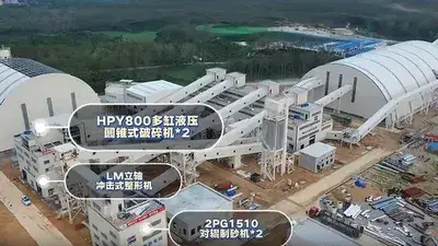 Projeto de uma unidade de produção de agregados do Grupo China Gezhouba em Ding'an, Hainan