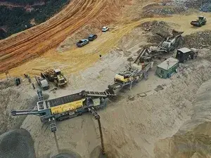 Projeto de planta de britagem móvel com capacidade de 300 t/h em Zhaoqing, Guangdong