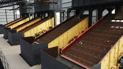 Peneira vibratória utilizada no projeto da Wuzhou City Investment (Huaqun) em Guangxi