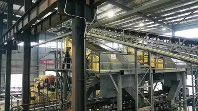 Peneira vibratória utilizada no projeto da Changtou Jinrunyuan em Zhijiang, Hubei